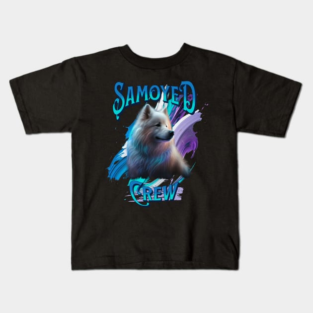 Samoyed Crew Kids T-Shirt by HSH-Designing